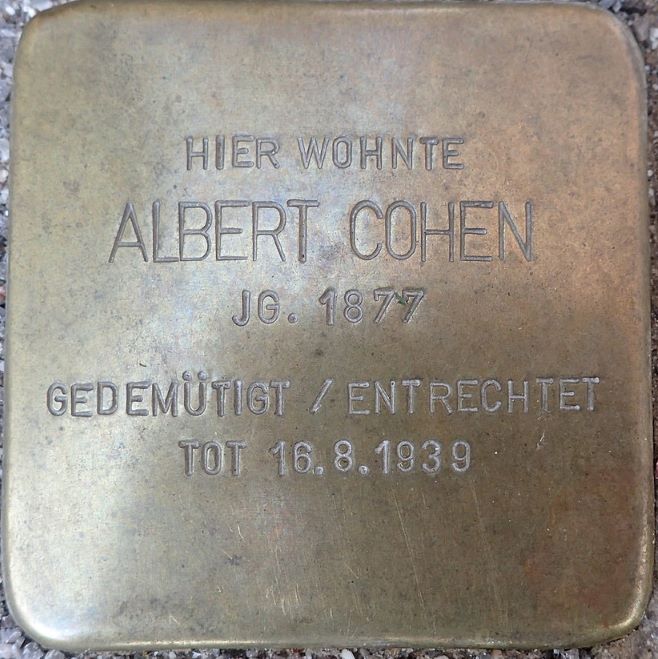 Stolperstein Albert Cohen